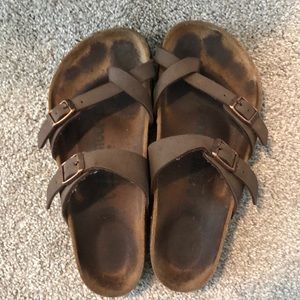 Cross toe Birkenstocks size 36
